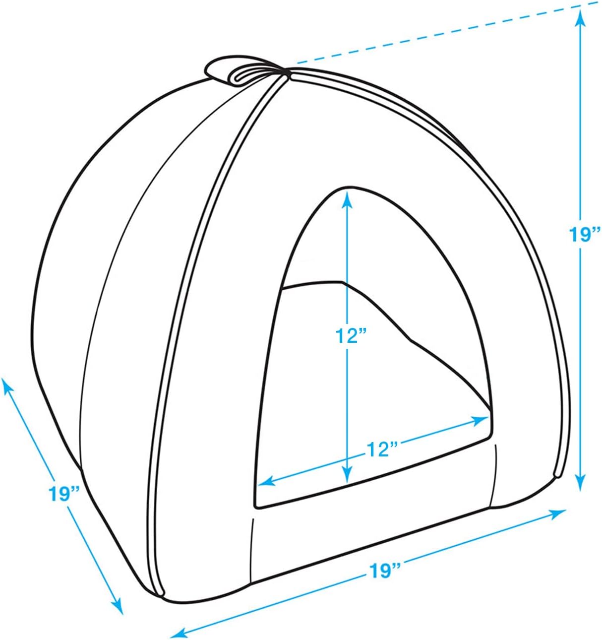 Pet Tent-Soft Bed for Dog and Cat by Best Pet Supplies - Navy, 19" x 19" x H:19"