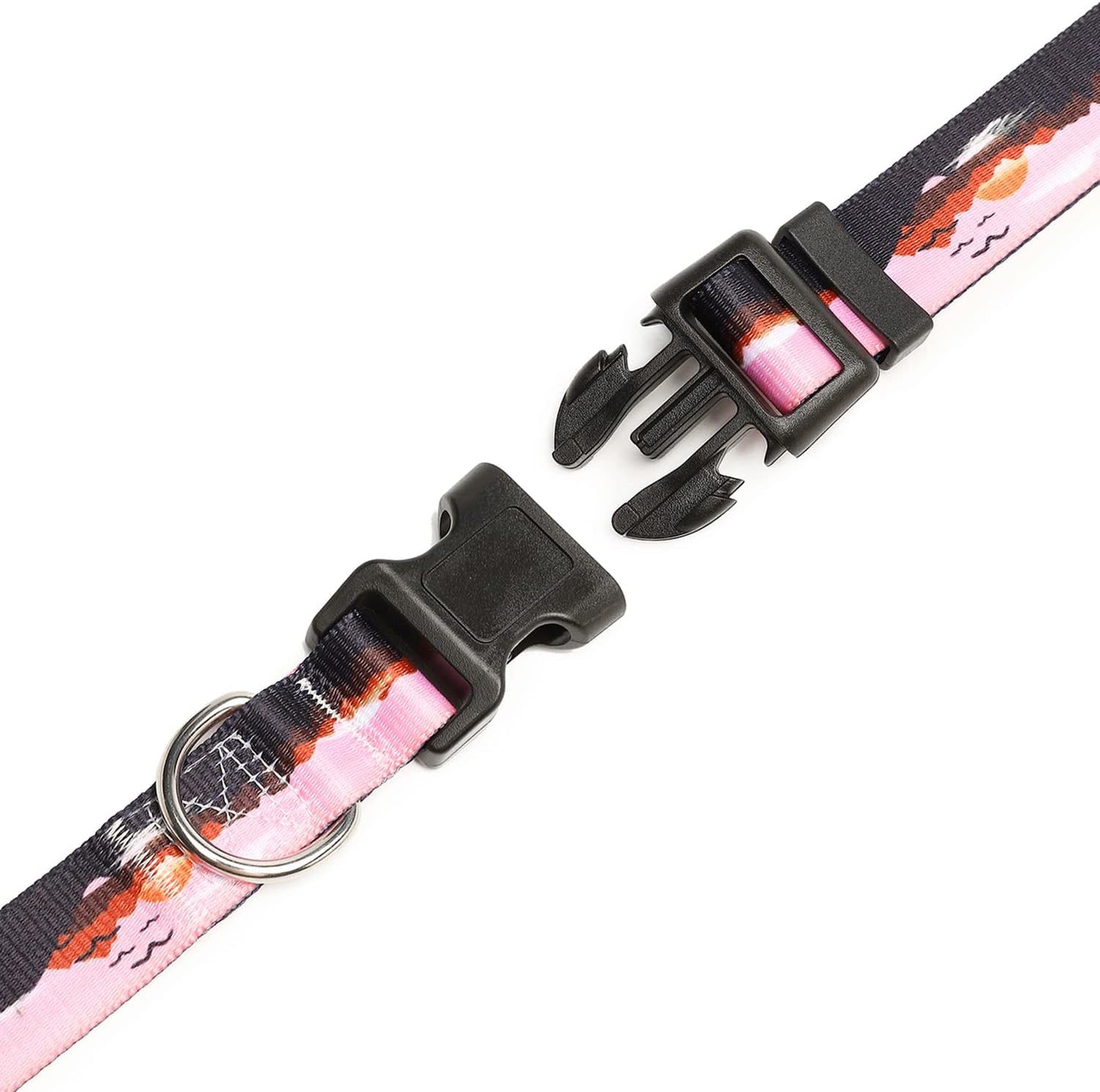 Mercano Adjustable Dog Collar - Special Design Patterns, Soft Nylon Comfortable Durable Pet Collar for Small Medium Large Dogs (XS, Sunset)