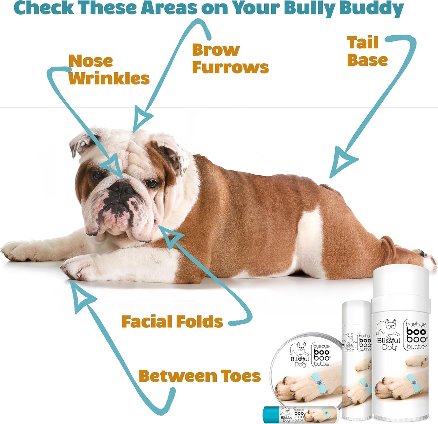 The Blissful Dog 8 oz TIN Bulldog Booboo Butter