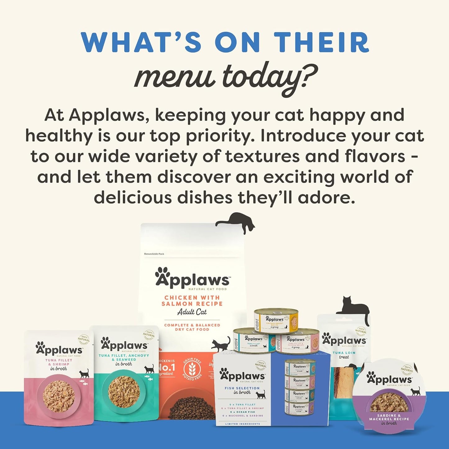 Applaws Natural Wet Cat Food in Broth, Limited Ingredient Wet Cat Food Pouches, No Additives, Made with Natural Ingredients, Tuna Fillet in Broth (12 x 5.3oz Pouches)