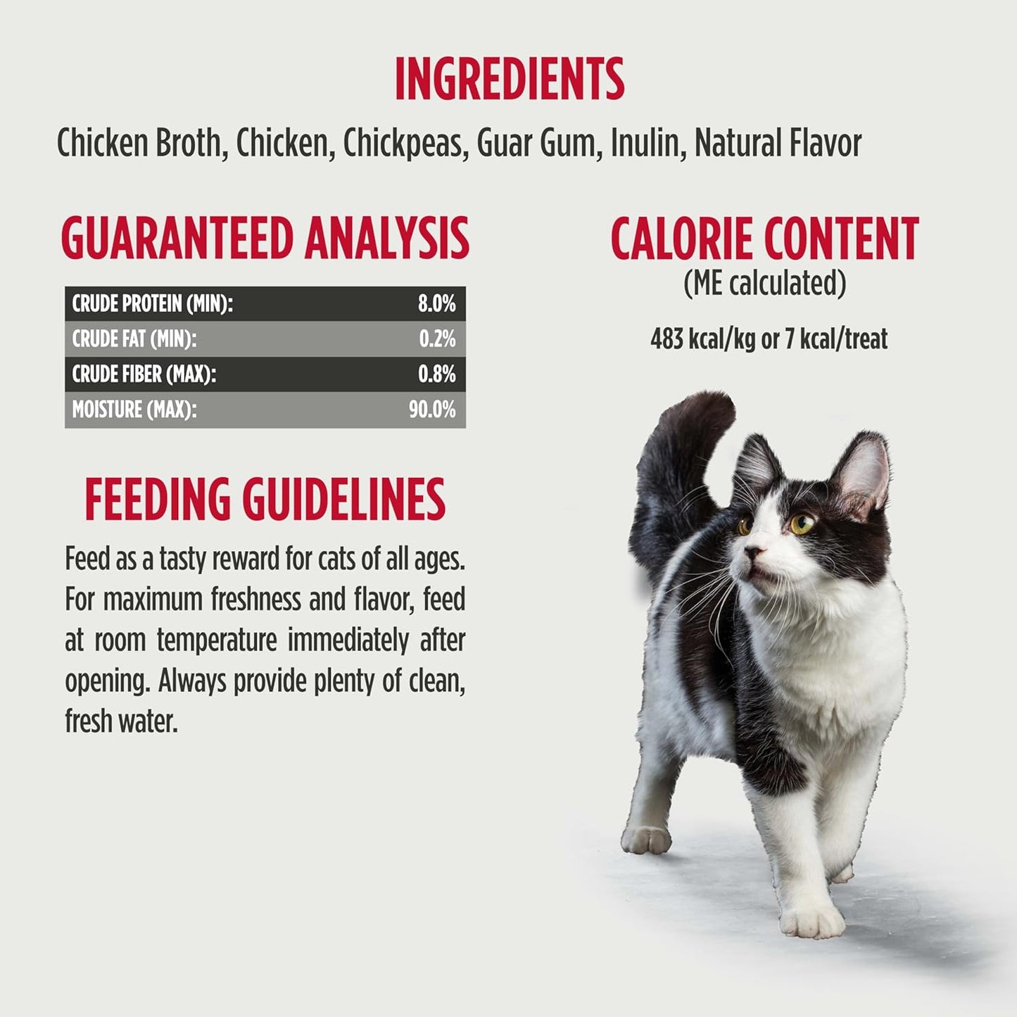 Nulo Freestyle Grain-Free Perfect Purees Premium Wet Cat Treats, Squeezable Meal Topper for Felines, High Moisture Content to Support Cat Hydration, 48 x 0.5 Oz, Chicken