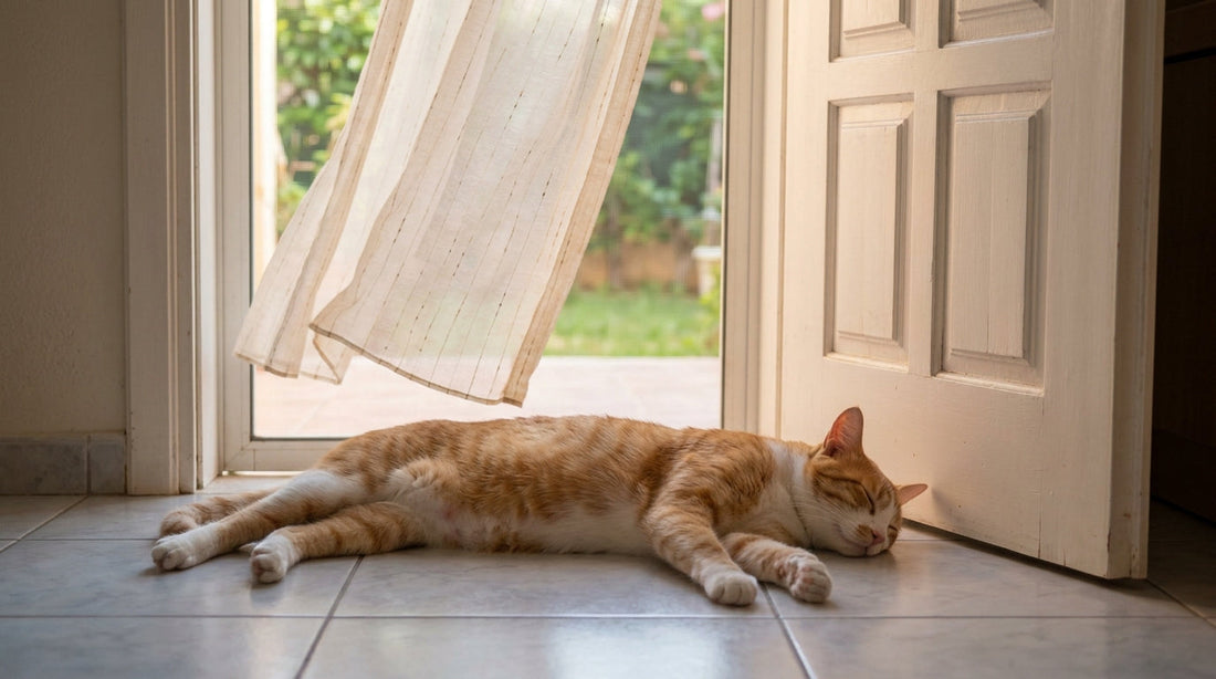 Why Your Cat Sleeps Near Doorways During Warm Weather