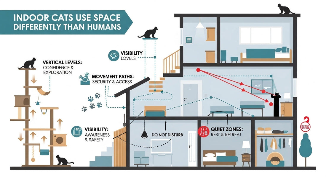 How Indoor Cats Use Space Differently Than Humans
