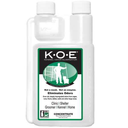 Odorcide, Thornell KOE Kennel Odor Eliminator Concentrate, Great for Cages, Runs, Floors & More, Pet Odor Eliminator for Home & Kennel w/Safe, Non-Enzymatic Formula, 16 oz, White – Not A Spray Bottle