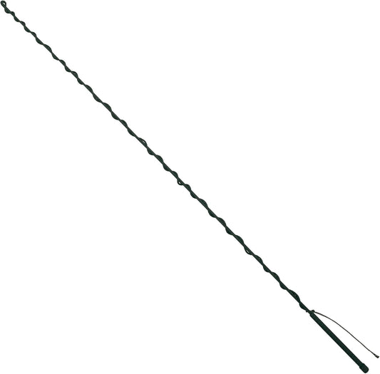 Weaver EquineWeaver Leather Stock Whip with Rubber Handle and 10" Popper, Green/White