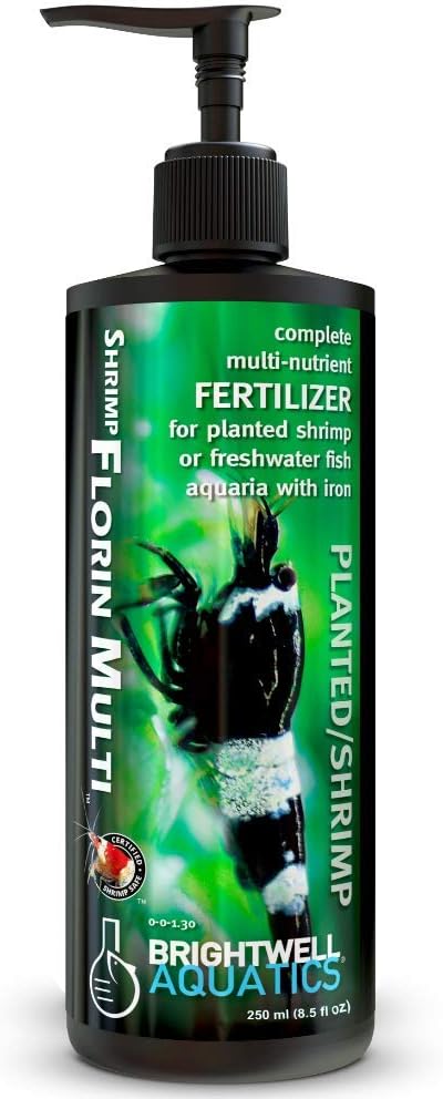 Brightwell Aquatics Shrimp FlorinMulti – Complete Plant Nutrient Supplement for Shrimp & Freshwater Aquariums – Supports Growth, Color & Health – Copper-Free, 250 ml
