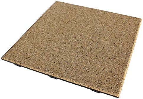 American Floor Mats - Extreme Rubber Gym Tiles - 1 Inch Thick Colorful Rubber Gym Tiles - Superior Shock and Sound Absorbing Tiles - 35% Gold/Grey/White 10 Tile Pack (Covers 40 Sq Ft)