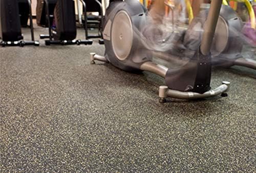 American Floor Mats 1/4in (7mm) Thick 10% Green 4' x 20' Heavy Duty Rubber Rolls, Protective Exercise Mats, Home Gym Rubber Flooring