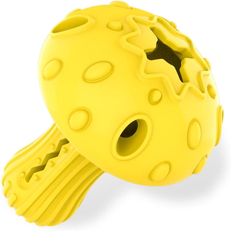 SCHITEC Dog Chew Toy for Large & Medium Dogs, Rubber Treat Dispensing Toy for Aggressive Chewers, Interactive Slow Feeder Tough Puzzle Toys Teeth Cleaning