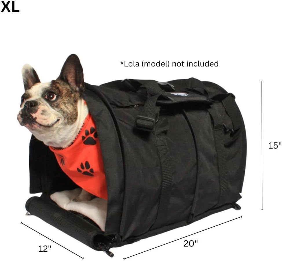SturdiBag Pro 2.0 Pet Travel Carrier for Cats and Dogs | Soft Sided Pet Carrier Bag with Safety Clips and Seatbelt Straps for Car Travel | XL, Blue Jay