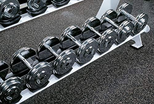 American Floor Mats 1/4in (7mm) Thick 10% Blue/Grey 4' x 45' Heavy Duty Rubber Rolls, Protective Exercise Mats, Home Gym Rubber Flooring