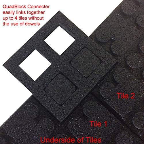 American Floor Mats - Extreme Rubber Gym Tiles - 1 Inch Thick Colorful Rubber Gym Tiles - Superior Shock and Sound Absorbing Tiles - 35% Grey/White 10 Tile Pack (Covers 40 Sq Ft)