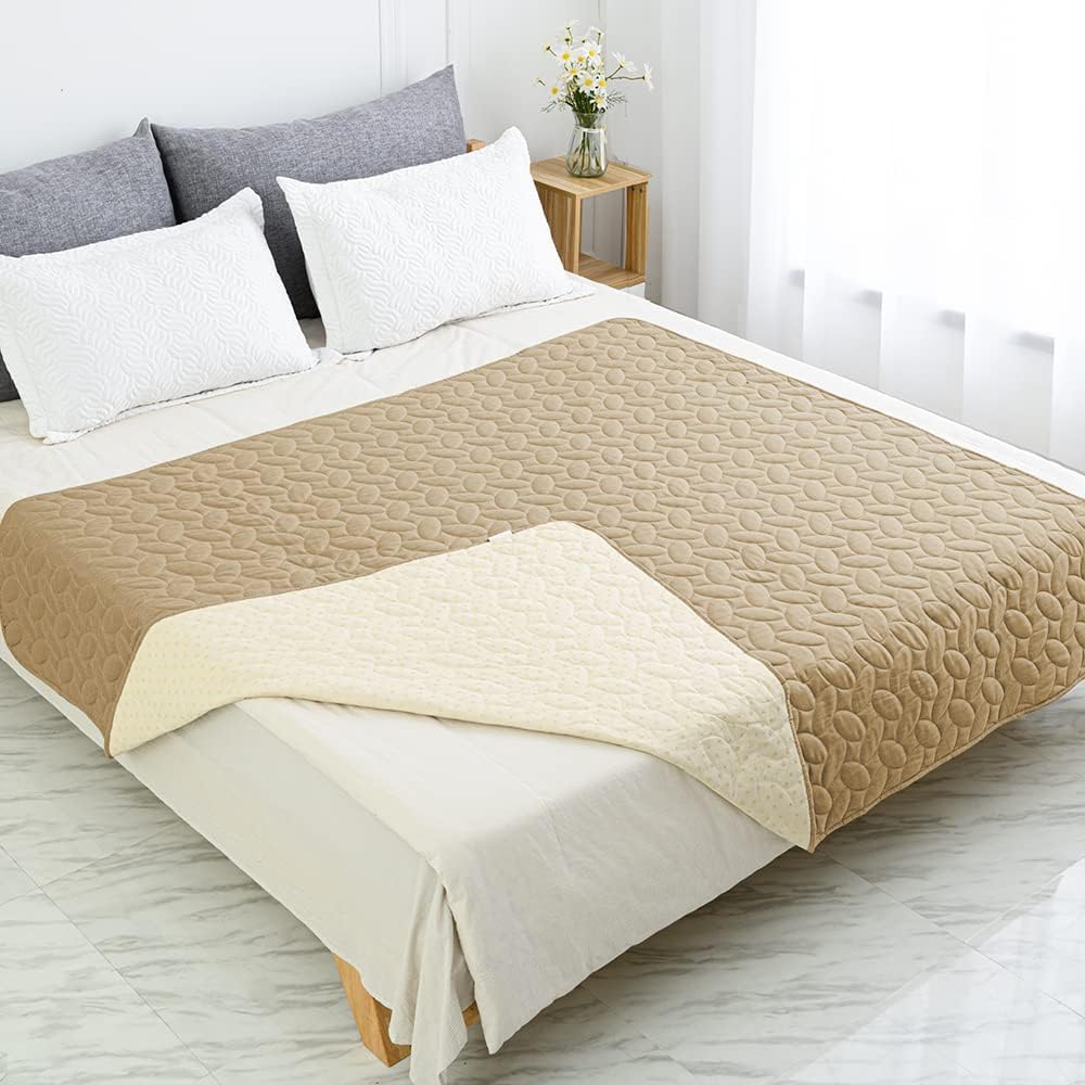 Ameritex Pet Bed Cover Dog Bed Blanket for Sofa and Furniture Waterproof New Pattern Design (52x82 Inch, Sand)