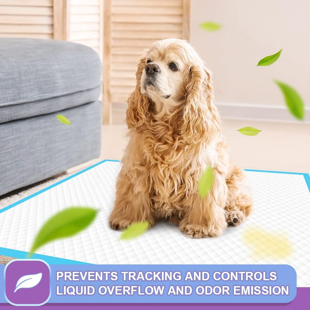 IMMCUTE Puppy Pee Pads 22"x23"-80Count | Dog Pee Training Pads Super Absorbent & Leak-Proof | Disposable Pet Piddle and Potty Pads for Puppies | Dogs | Doggie| Cats | Rabbits