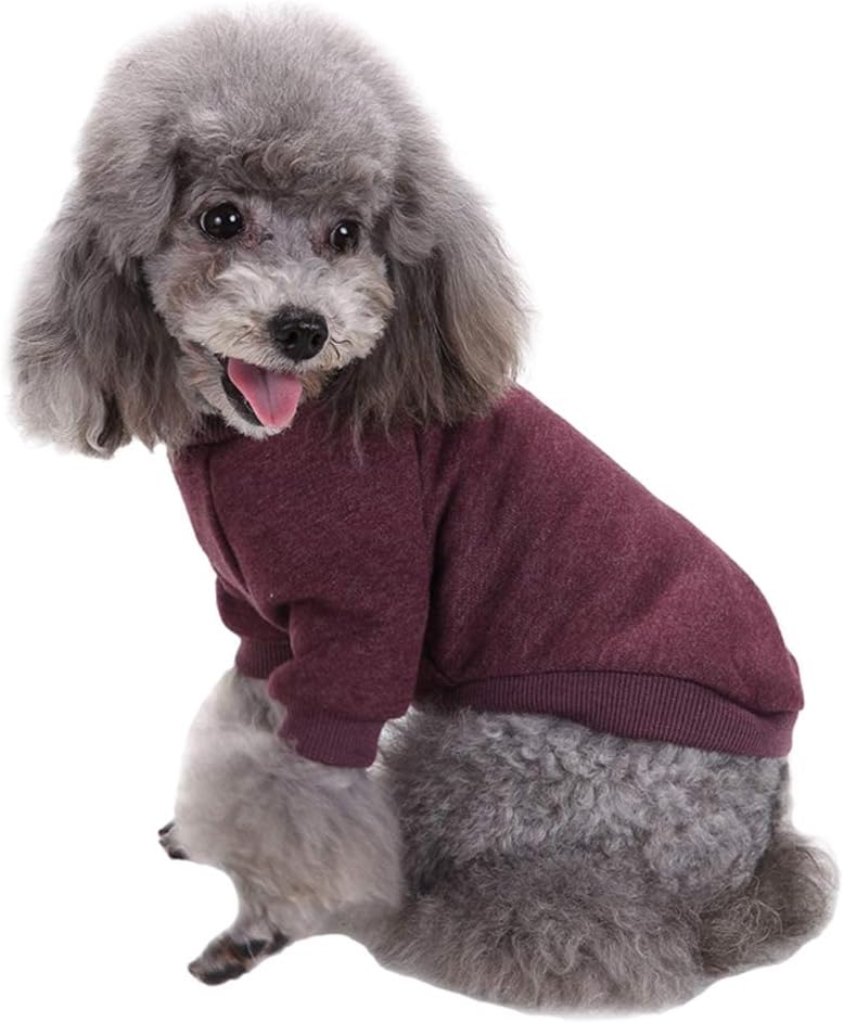 Jecikelon Dog Clothes Dogs Sweater Soft Puppies Clothing Winter Puppy Sweaters Warm Outfit for Dogs Small XXS XS Cat Apparel (Small, Brown)