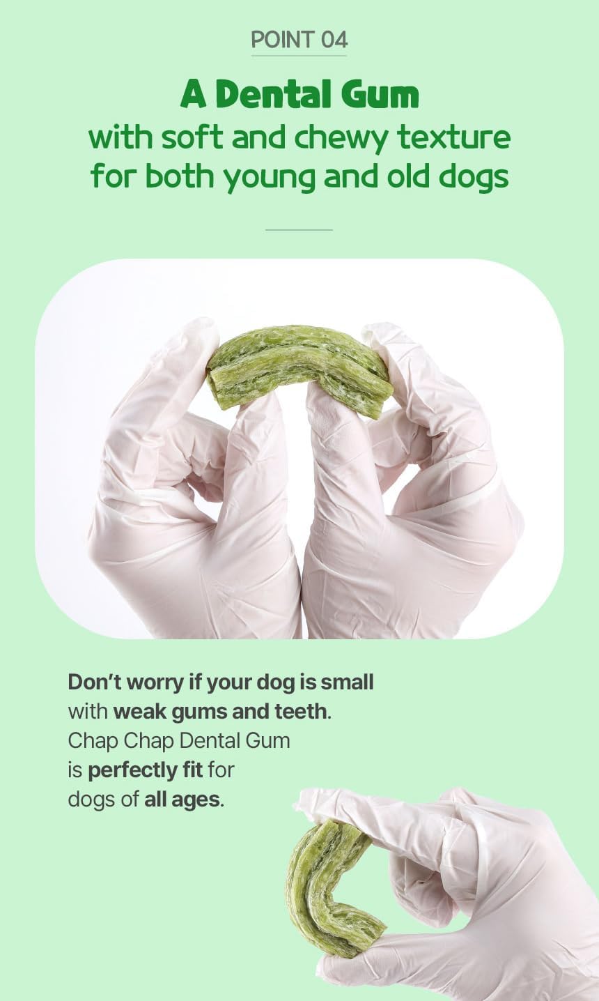 SSOMDALPET Chap Chap Dental Gum for Dogs, 30 Chews | Soft & Chewy, Dental Care Treat, Large Pack, Joint & Bone, Eye & Skin, Gut & Probiotics Options (30 Count, Eye & Skin (Blueberry/Purple))