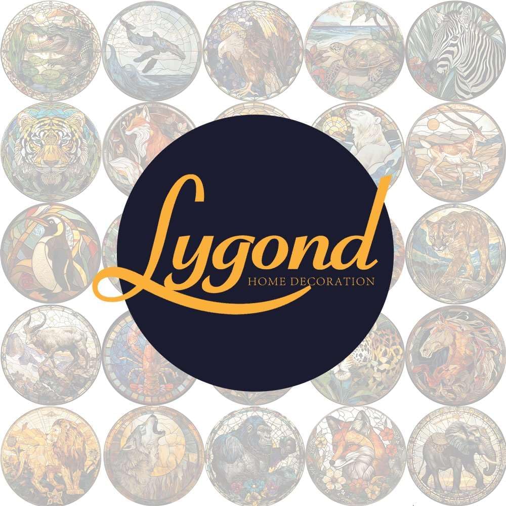 Lygond Metal Sign Tin Sign Circular Stained Glass American Black Bear Funny Bathroom Wall Decor for Restaurant 12×12 Inches