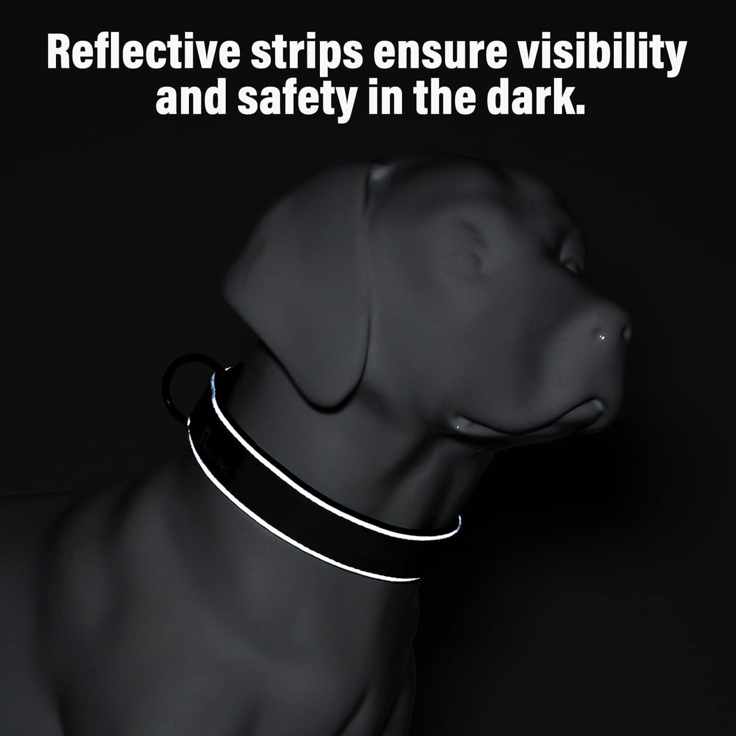 Plutus Pet Tactical Dog Collar, Reflective, Adjustable Heavy Duty Dog Collar, Soft Padded and Comfortable, for Small Medium and Large Dogs (Gray, S)