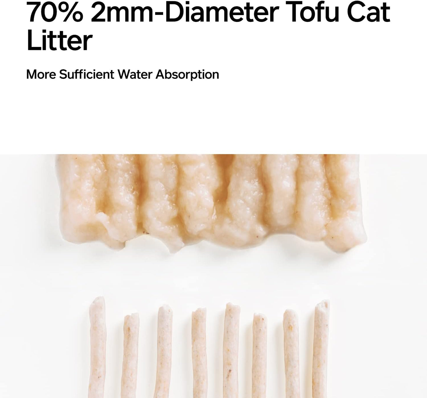 pidan Tofu Cat Litter Clumping,Flushable,Ultra Absorbent and Fast Drying, 100% Natural Ingredients Litter,Solubility in Water,Really Dust-Free,Less Scattering (5.3lb×2bags)