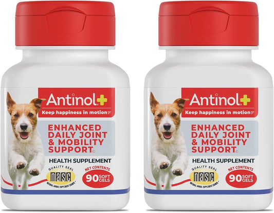 Plus, Mobility, Hip, and Joint Supplement for Dogs, Green-Lipped Mussels and Krill Oil - Dog Joint Supplement, Better and Faster Than Glucosamine and Chondroitin, 180 Soft Gels