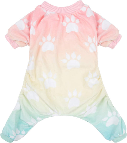 CuteBone Small Dogs Outfit Soft Puppy Onesies Pjs Dog Pajamas Pet Coat Cat Apparel Comfy Doggie Jumpsuit Bodysuit for All Seasons P09XL