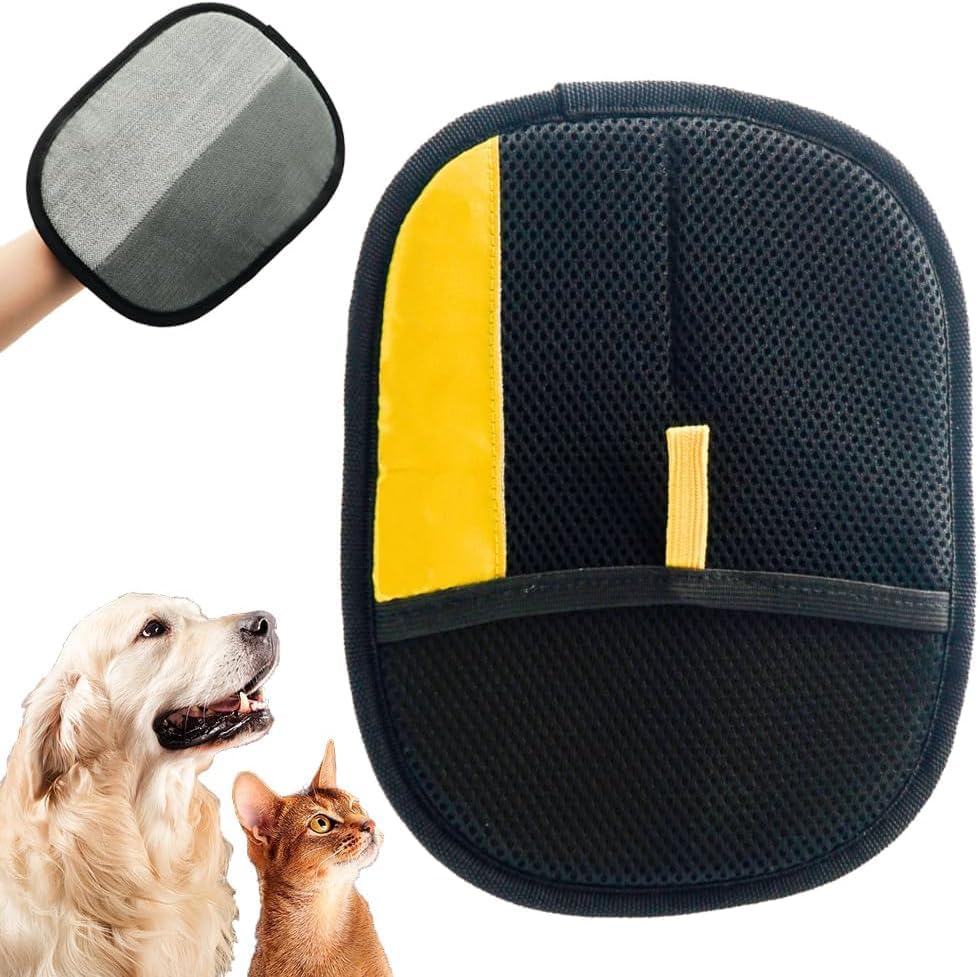 2025 Upgrade Pet Hair Remover Gloves, Reusable Cat Dog Grooming Gloves Pet Hair Remover Electrostatic Gloves, Premium Efficient Pet Hands on for Dogs, Cats & Horses with Long and Short Hair Fur (1)