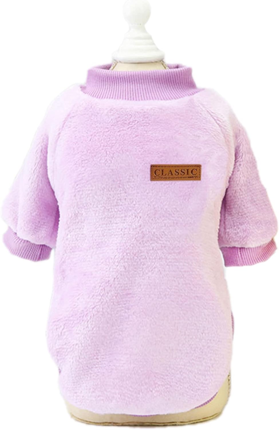 Jecikelon Pet Dog Clothes Dog Sweater Soft Thickening Warm Pup Dogs Shirt Winter Puppy Sweater for Dogs (Z01-Purple, Medium)