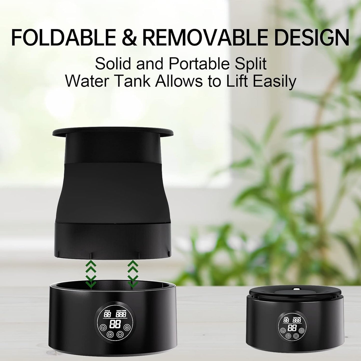 5L Foldable Automatic Reptile Mister For Reptile Terrarium with Timer, Reptile Fogger System with 360°Adjustable Nozzles,Reptile Humidifier for Lizard Snake Amphibian Frog Plants Terrarium