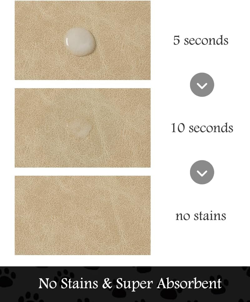 Pet Feeding Mat-Absorbent Dog Mat for Food and Water Bowl-No Stains Quick Dry Water Dispenser Mat-Dog Accessories Pet Supplies-Bowl for Messy Drinkers（Beige,16"x24"