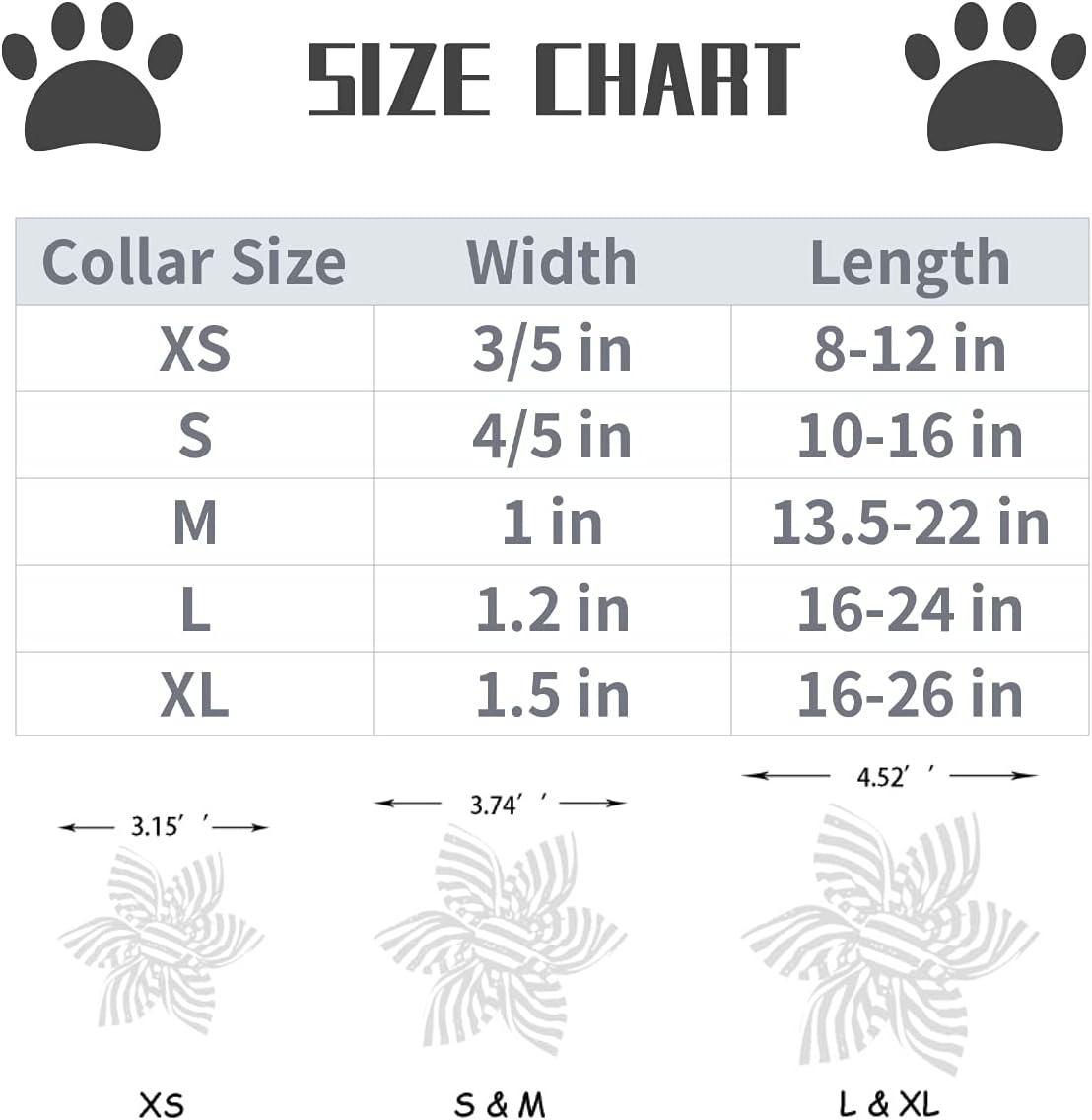 Lionet Paws Christmas Dog Collar with Flower, Dog Flower Collar with Metal Buckle for Dogs, Adjustable Comfortable Dog Collar Girl Gift, M, Neck 13.5-22 in