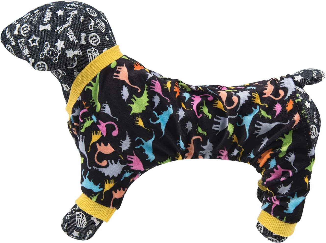 CuteBone Dog Halloween Pajamas Puppy Onesies Small Dogs Soft Pjs Coat Cat Apparel Comfy Pet Christmas Clothes Outfit Doggie Bodysuit P26S