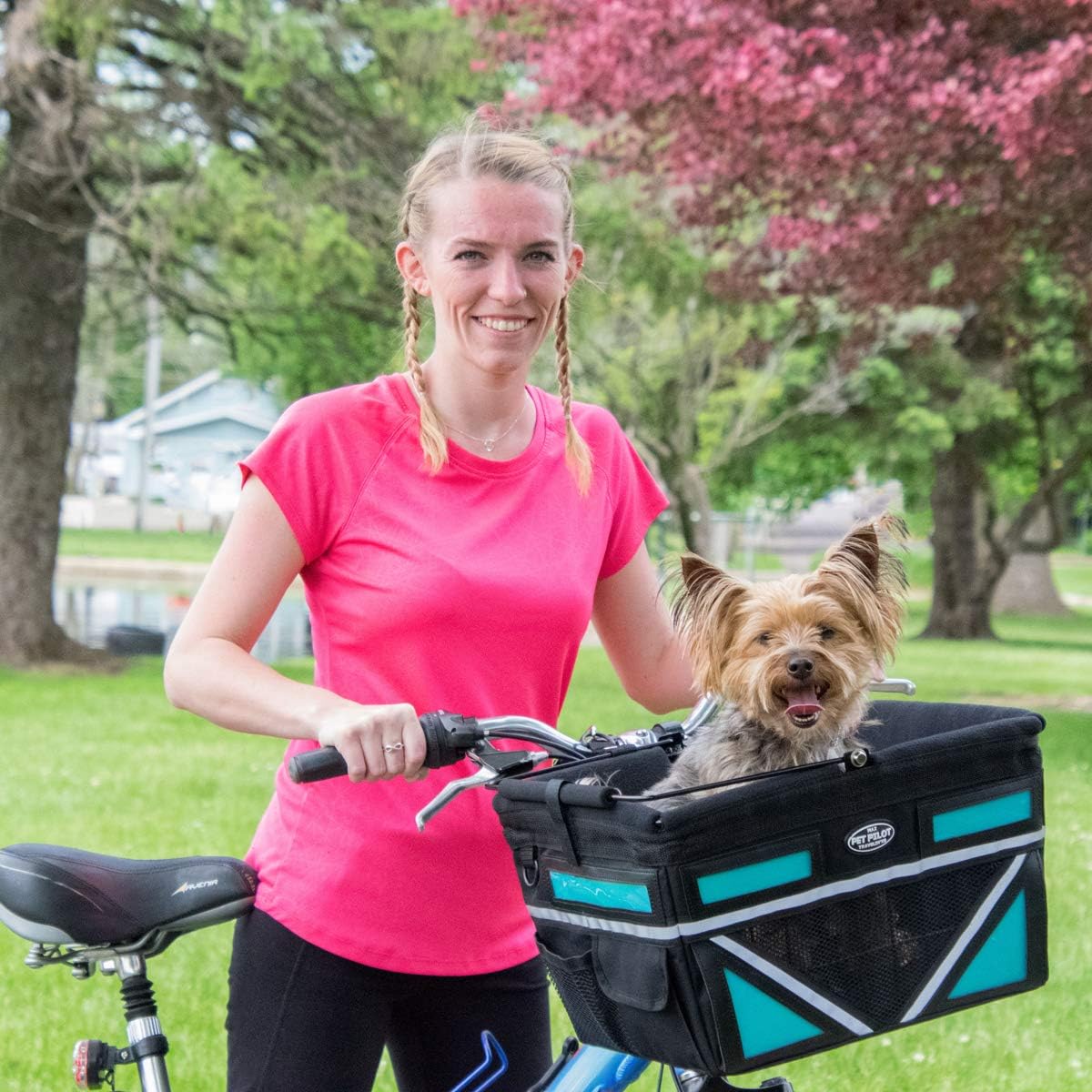 TRAVELIN K9 Pet-Pilot MAX Dog Bicycle Basket Carrier | 8 Color Options for Your Bike (Purple)