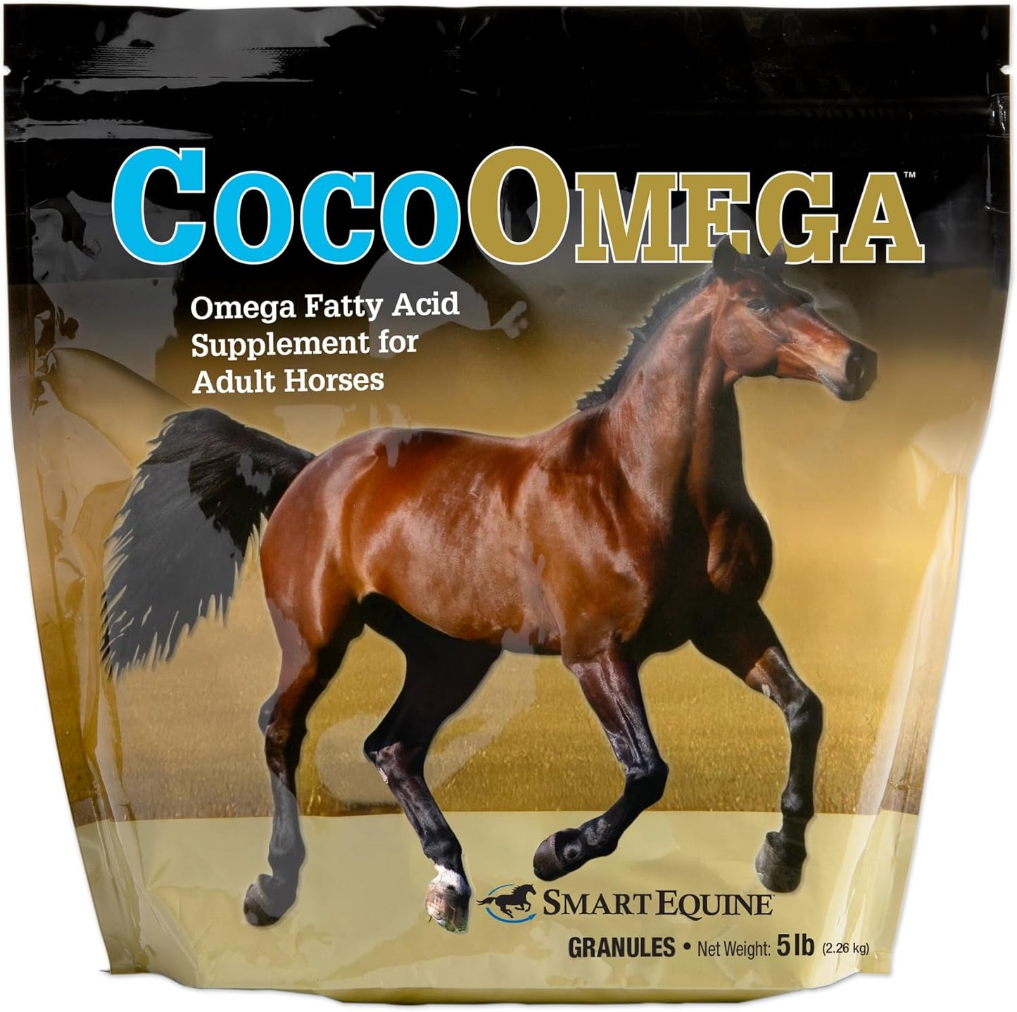 Uckele by SmartEquine CocoOmega Granular | Horse Supplements for Skin, Hoof, & Coat Health | Omega-3 Fatty Acids | 5 LB