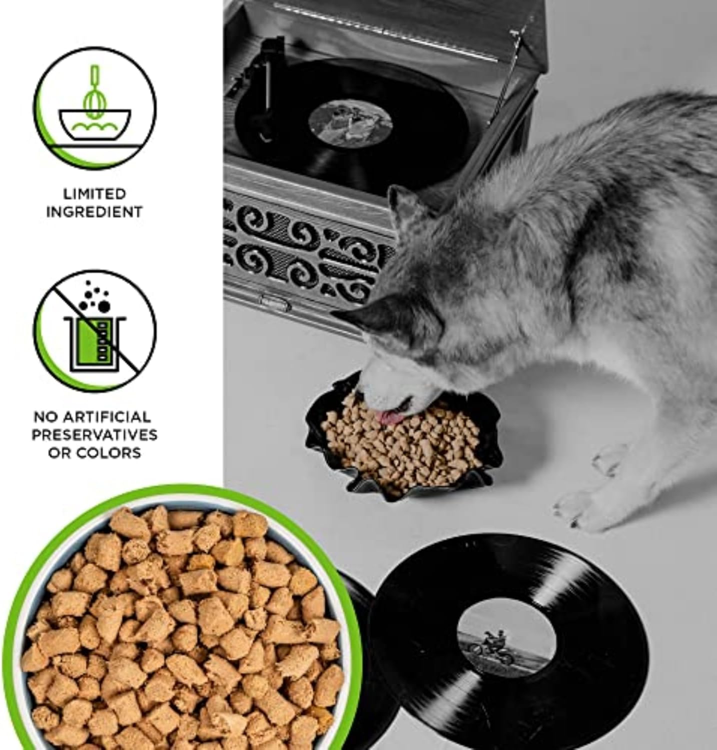 BIXBI Rawbble Freeze Dried Dog Food, Pork Recipe, 4.5 oz - 97% Meat and Organs, No Fillers - Pantry-Friendly Raw Dog Food for Meal, Treat or Food Topper - USA Made in Small Batches