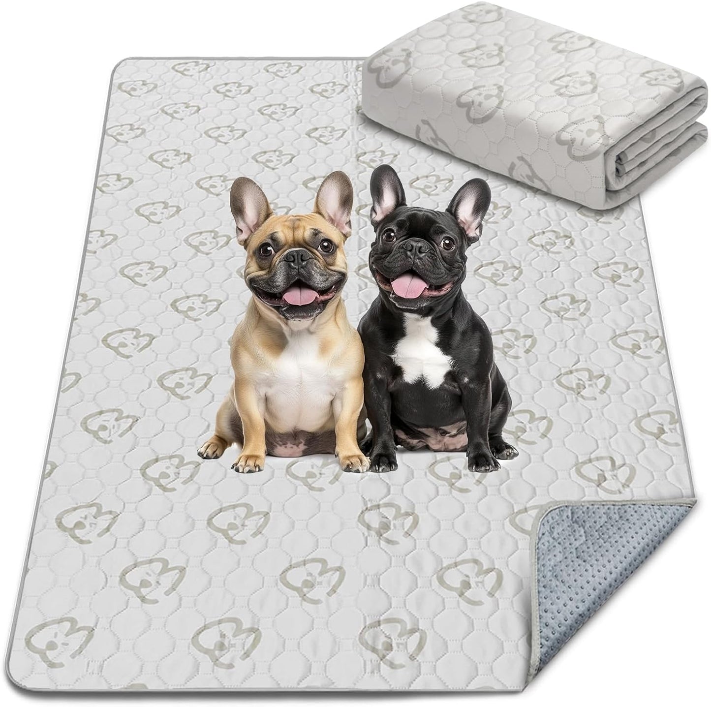FXW Washable Pee Pads for Dogs, Puppy Pads with Super Absorbent, Specifically Designed for FXW Rollick/Homeplus 24inch 6 Panels Dog Playpen, 63" × 39" Rectangle, Khaki, 1 Pack
