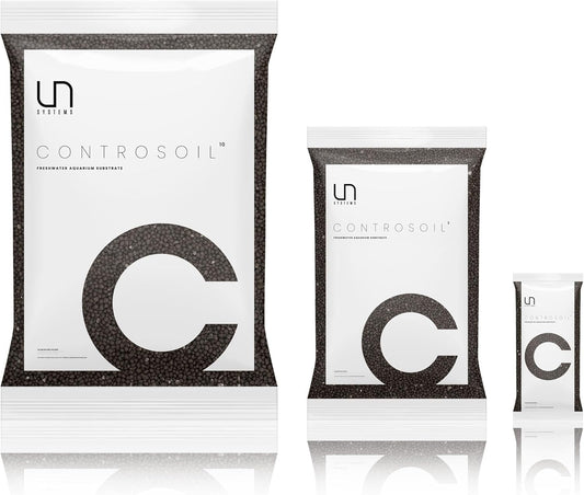 Ultum Nature Systems Controsoil - Freshwater Aqua Soil Substrate for Fish, Shrimp, Live Plant Propagation and Aquascaping - 6.8pH Low Ammonia, Volcanic Ash - Black, Extra Fine (10 Liter | 20LB)