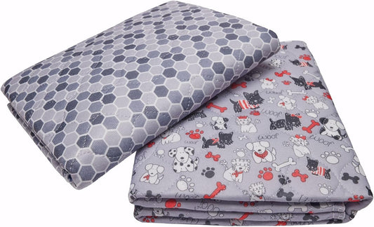 Caldwell's Pet Supply Co. 20x30 Washable Pee Pads for Dogs, Reusable Pee Pad for Dogs, Puppy Potty Mat, Whelping Rug, Reusable Puppy Mat, Waterproof Rug for Dog of All Breeds, Small (Set of 2)