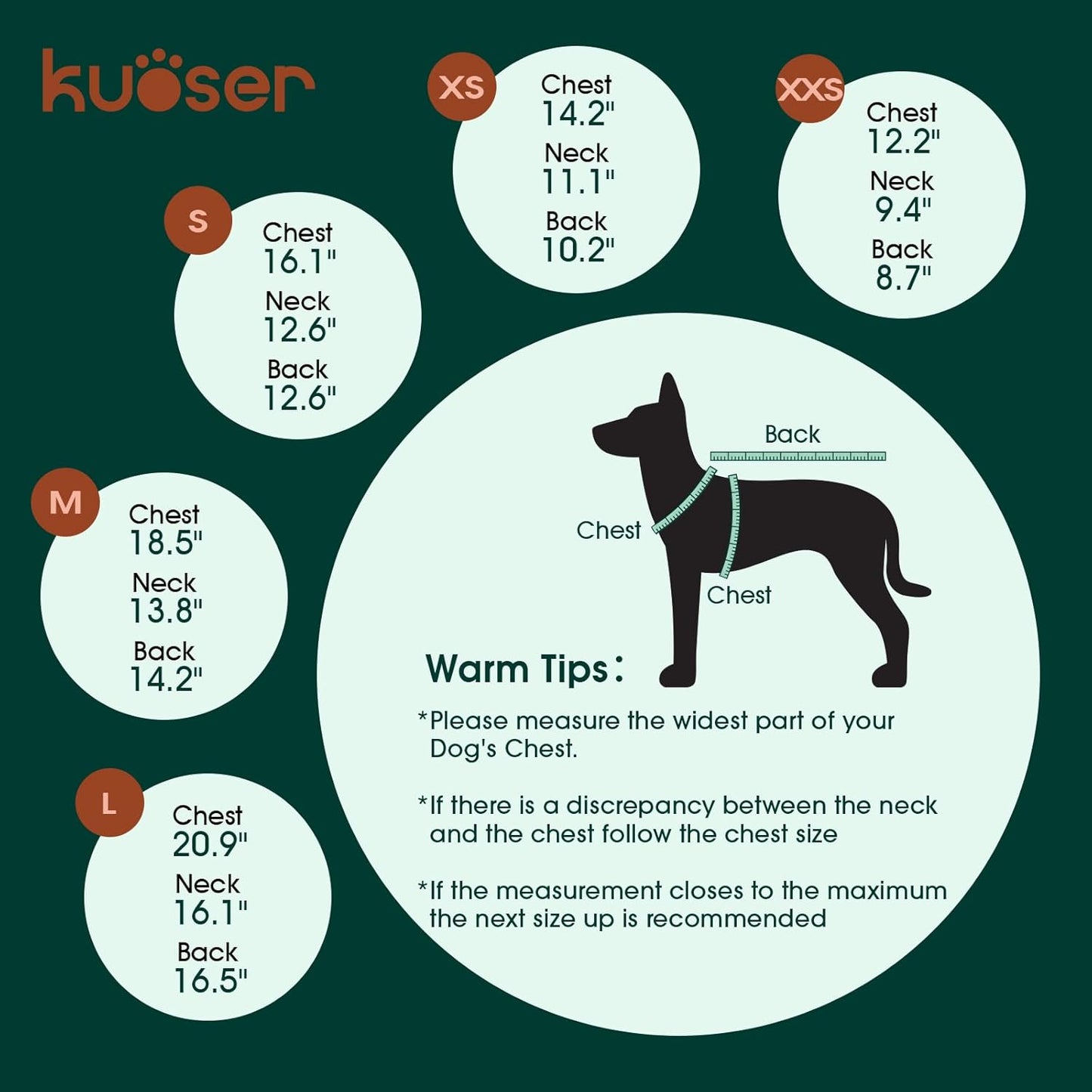 Kuoser Dog Fleece Vest,Warm Plaid Dog Sweater with Leash Hole,Soft Turtleneck Winter Pet Jacket Dogs Coat Pullover Clothes for Small Medium Dogs Cats,Spring Fall Cold Weather Christmas Outfit,Black S