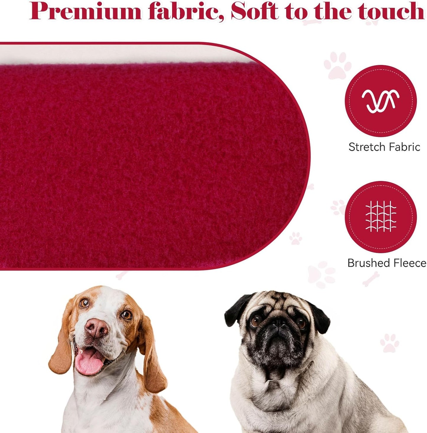 Dog Sweaters for Small Dogs Dog Hoodie Pet Sweater Solid Soft Brushed Fleece Pet Clothes Hoodie Sweatshirt with Pocket(Red-S)