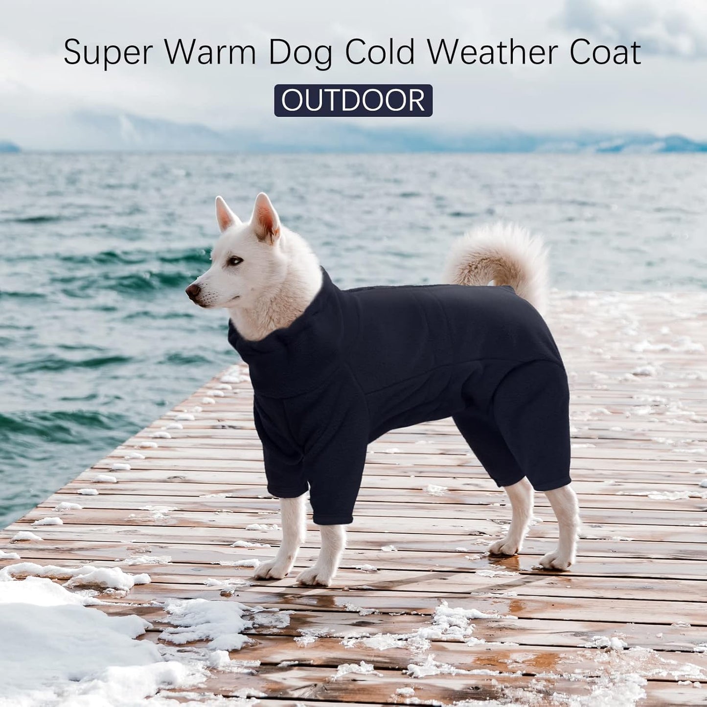 ROZKITCH Dog Coats for Medium Dogs, Pet Windproof Warm Cold Weather Jacket Vest Cozy Jumpsuit Apparel Outfit Clothes for Small Medium Dog Walking Hiking Sleep Blue M