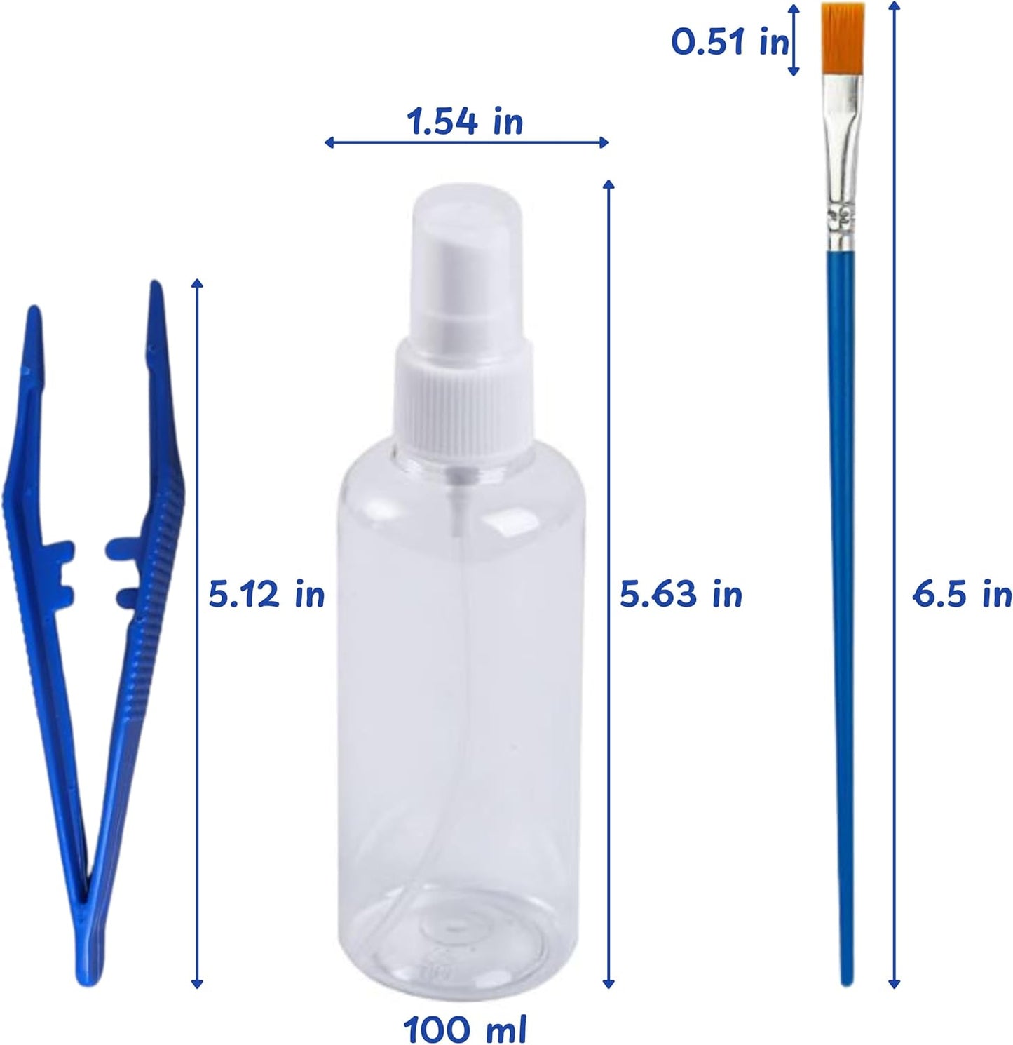 Jumping Spider Enclosure Starter Kit, Tarantula Enclosure Kit, Jumping Spider Accessories, Snail Terrarium Kit, Moss Growing Tool Set, Mini Plant Grow Tool, Reptile Tank Supplies for Habitat (Blue, S)