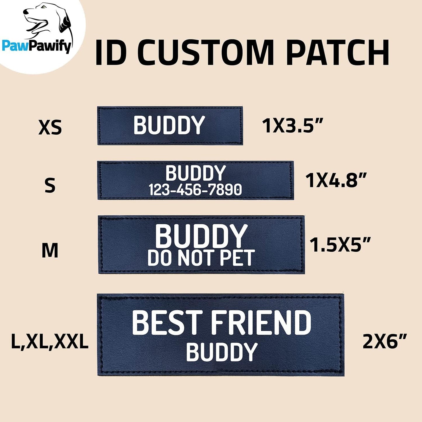 PawPawify Custom No Pull Dog Harness with Name and Phone Number, Heavy Duty Personalized Pet Vest to Prevent Tugging, Pulling, or Choking, Training and Walking (SkyBlue, XS (5-9LBS))