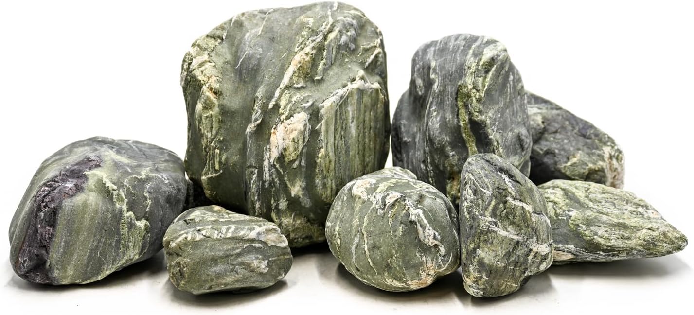 Aquarium Decor River Rock Decorative Stones Fish Tank Rocks Aquarium Landscapes 20LB Decoration Stone for Aquariums Aquascaping Terrariums,Paludariums,and Gardens（4-9inch / 4PCS）