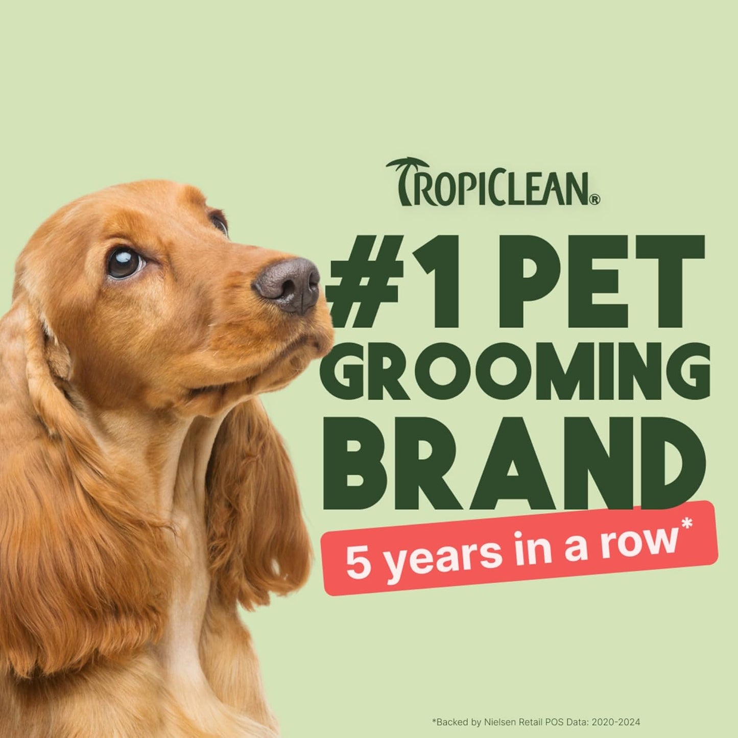 TropiClean Watermelon Dog Wipes for Paws and Bottom | Deep Cleaning Dog Grooming Wipes | Safe for The Face | Cat Friendly | 100 Count