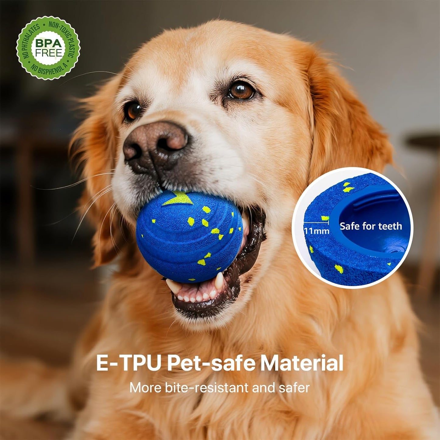 Interactive Dog Toys Balls Moving - Smart Automatic Bouncing Interactive Dog Ball, Durable Pet-Safe E-TPU, IPX7 Waterproof, Anti Boredom Dog Toys to Keep Them Busy for Large and Small Dogs (2 Pack)