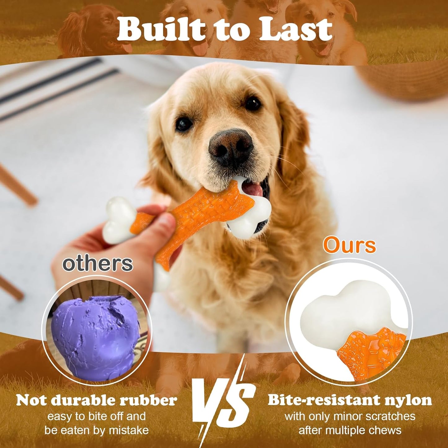 Dog Toys 2 Pack, Dog Toys for Aggressive Chewers Large Breed, Aggressive Chew Toys for Large Dogs (2 Pack)
