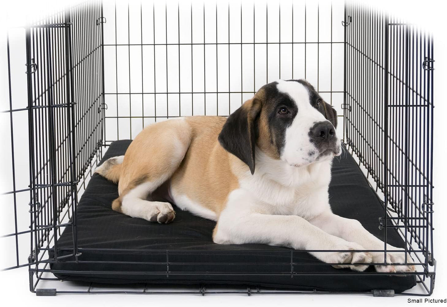 K9 Ballistics Tough Ripstop Orthopedic Dog Crate Bed - Durable Pad with Washable Cover, for Wire Crates, Tie-Downs Included, Size: Large 41"x27", Blue Quartz