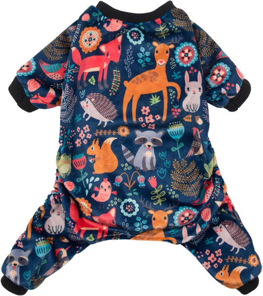 CuteBone Small Dogs Outfit Soft Puppy Onesies Pjs Dog Pajamas Pet Coat Cat Apparel Comfy Doggie Jumpsuit Bodysuit for All Seasons P75S