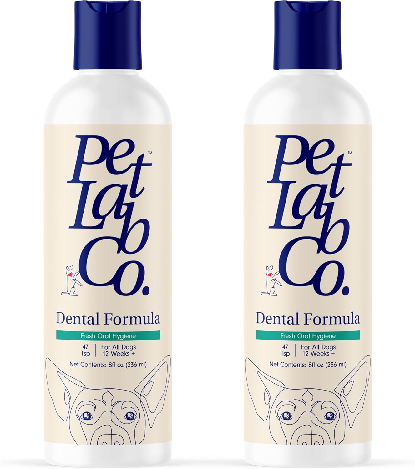 PetLab Co. Dog Dental Formula - Keep Dog Breath Fresh and Teeth Clean - Supports Gum Health - Dog Water Additive Dental Care Targets Tartar - 2pack