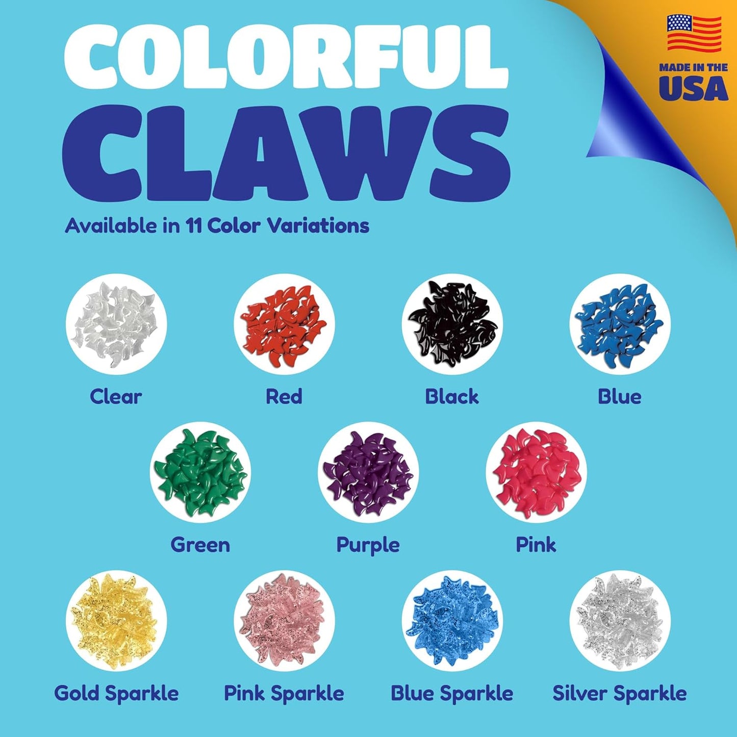 Soft Claws Cat Nail Caps for Medium Cats – (40 Caps, Blue) - Made in USA - Veterinarian-Developed | Protects Furniture & Skin - Easy to Apply, Long-Lasting Anti-Scratch Soft Cat Claw Covers